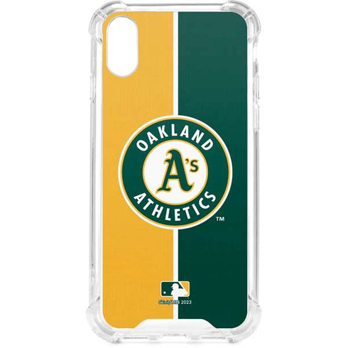 MLB Oakland Athletics Split iPhone XS Clear Case