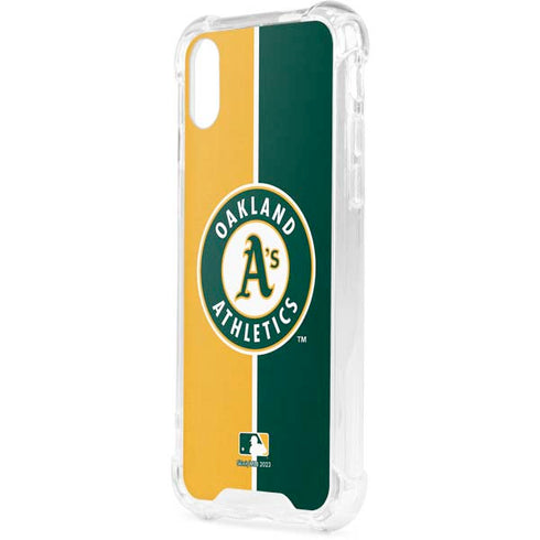 MLB Oakland Athletics Split iPhone XS Clear Case