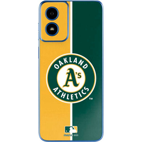 MLB Oakland Athletics Split Moto G Play 4G (2024) Skin