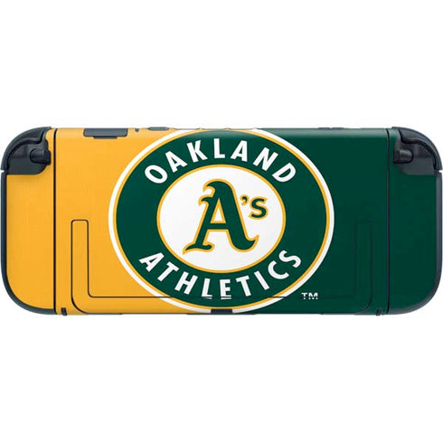 MLB Oakland Athletics Split Nintendo Switch 2 (2025) with Joy-Con Skin