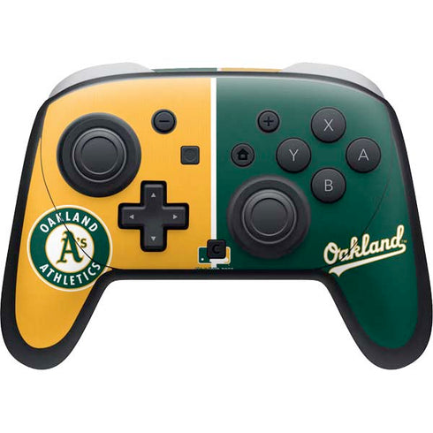 MLB Oakland Athletics Split Nintendo Skins