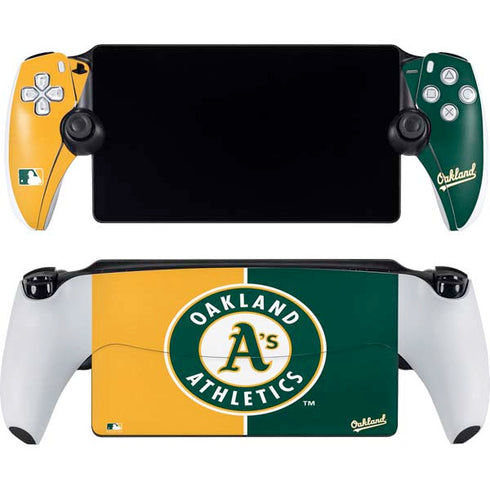 MLB Oakland Athletics Split PlayStation Portal Remote Player Skin