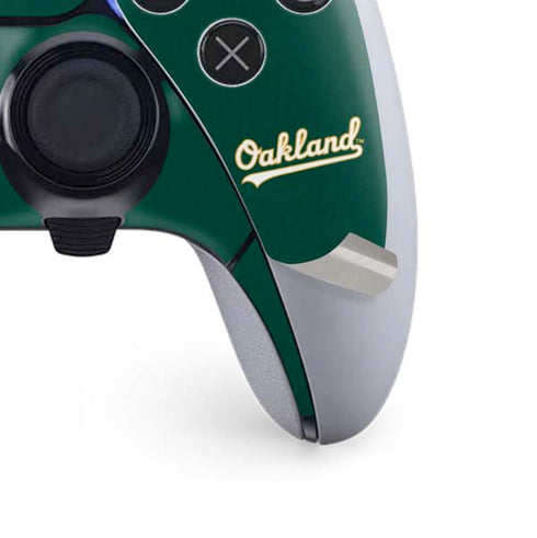 MLB Oakland Athletics Split PS5 DualSense Edge Pro Controller Skin