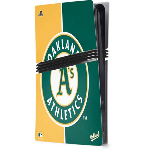 MLB Oakland Athletics Split PS5 Pro Console Skin
