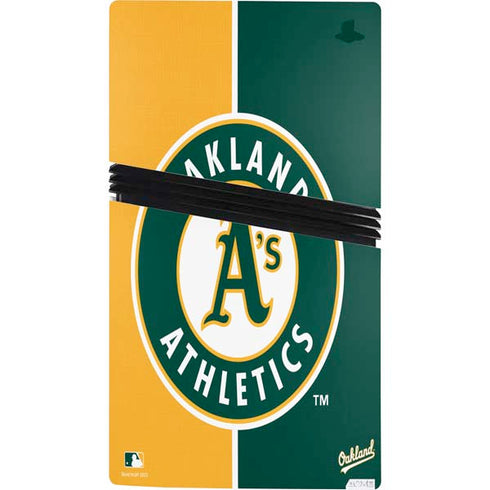 MLB Oakland Athletics Split PS5 Pro Console Skin