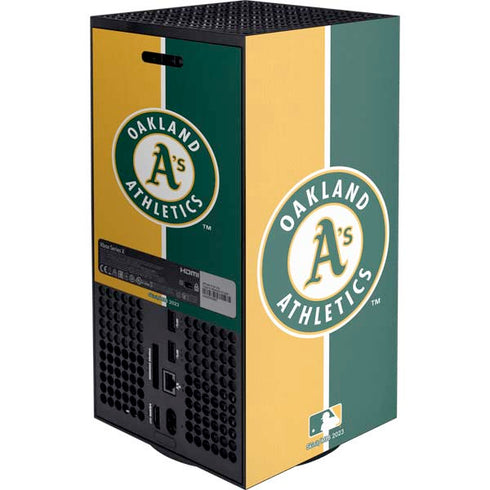 MLB Oakland Athletics Split XBox Series X Digital Edition Console Skin