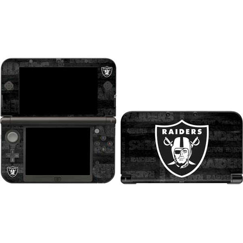 NFL Las Vegas Raiders Black & White 3DS XL 2015 Skin