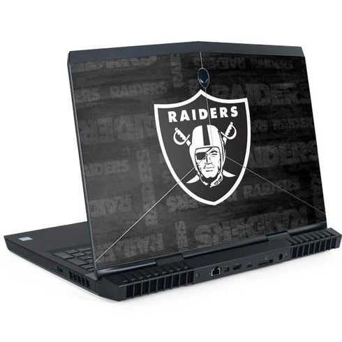 NFL Las Vegas Raiders Black & White Dell Alienware Skin