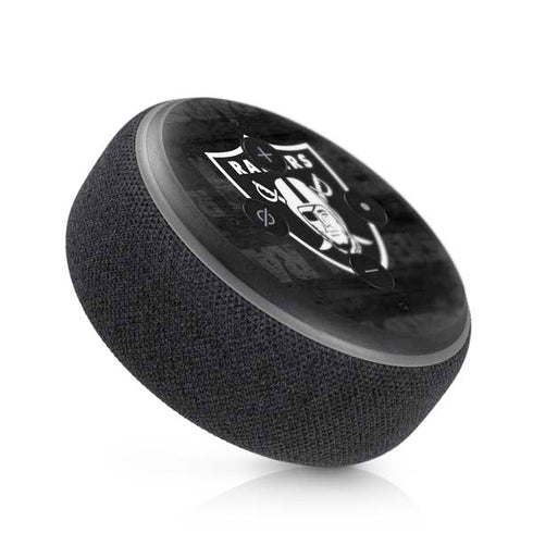 NFL Las Vegas Raiders Black & White Amazon Echo Dot Skin