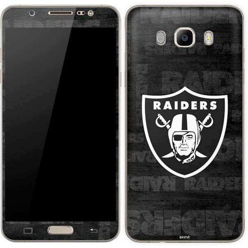 NFL Las Vegas Raiders Black & White Galaxy J7 Skin