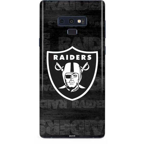 NFL Las Vegas Raiders Black & White Galaxy Note 9 Skin