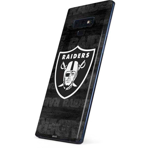 NFL Las Vegas Raiders Black & White Galaxy Note 9 Skin