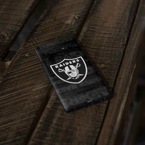 NFL Las Vegas Raiders Black & White Galaxy Note 9 Skin