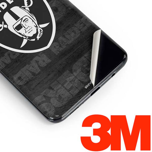 NFL Las Vegas Raiders Black & White Galaxy S10 Skin