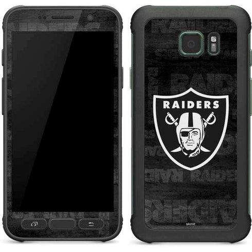 NFL Las Vegas Raiders Black & White Galaxy S7 Active Skin