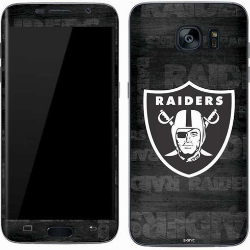 NFL Las Vegas Raiders Black & White Galaxy S7 Skin