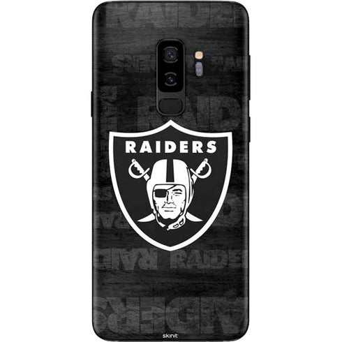 NFL Las Vegas Raiders Black & White Galaxy S9 Plus Skin