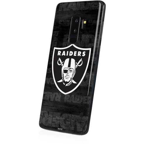 NFL Las Vegas Raiders Black & White Galaxy S9 Plus Skin