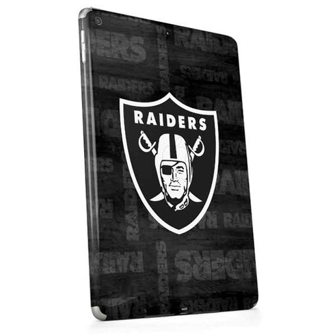 NFL Las Vegas Raiders Black & White Apple iPad Skin