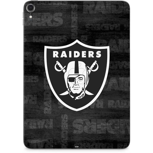 NFL Las Vegas Raiders Black & White Apple iPad Pro Skin