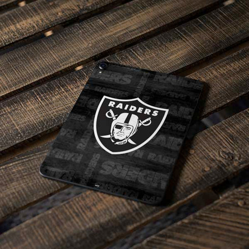 NFL Las Vegas Raiders Black & White Apple iPad Pro Skin