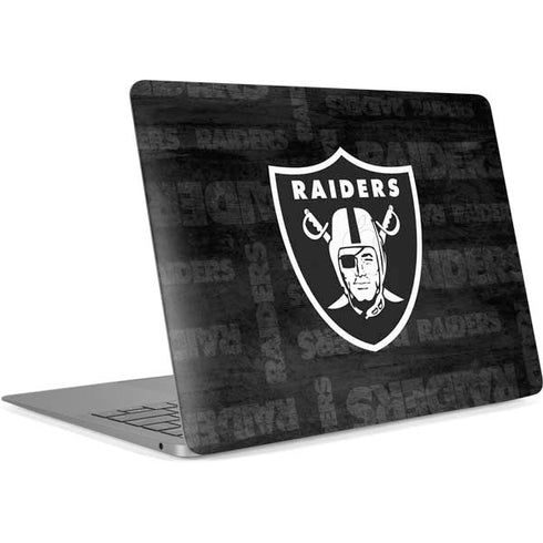NFL Las Vegas Raiders Black & White Apple MacBook Air Skin