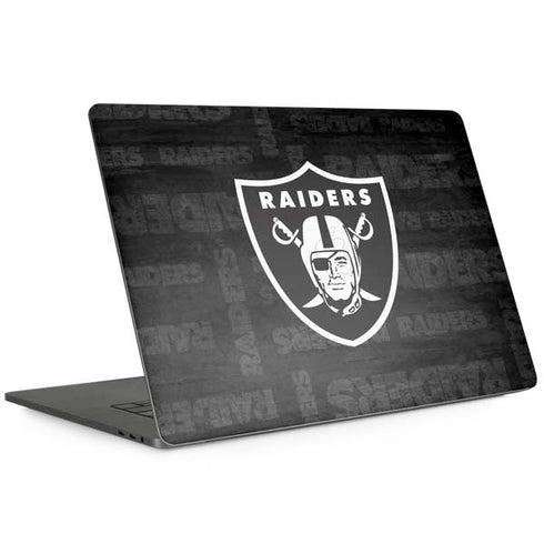 NFL Las Vegas Raiders Black & White MacBook Skins
