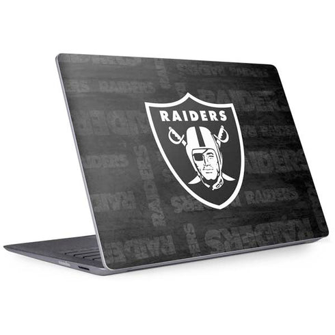 NFL Las Vegas Raiders Black & White Surface Laptop 2 Skin