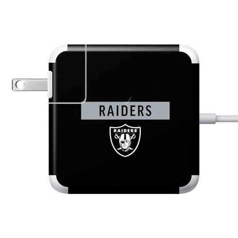 NFL Las Vegas Raiders Black Performance Series 85W Power Adapter (15 and 17 inch MacBook Pro Charger) Skin