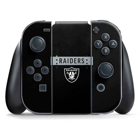 NFL Las Vegas Raiders Black Performance Series Nintendo Skins
