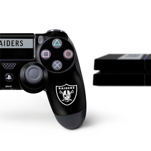 NFL Las Vegas Raiders Black Performance Series PS4 Console and Controller Bundle Skin