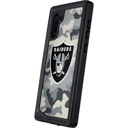 NFL Las Vegas Raiders Camo Galaxy Note 10 Waterproof Case