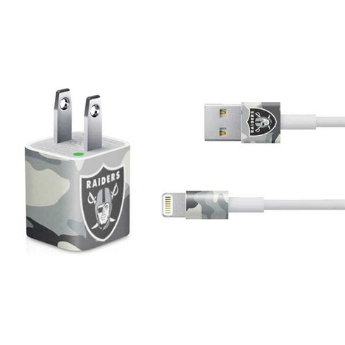 NFL Las Vegas Raiders Camo iPhone Charger (5W USB) Skin