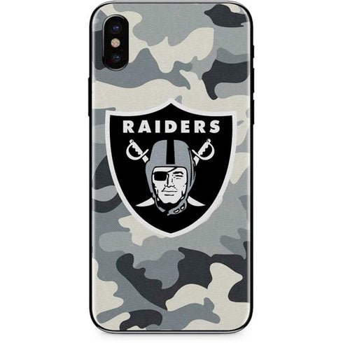 NFL Las Vegas Raiders Camo iPhone XS Skin