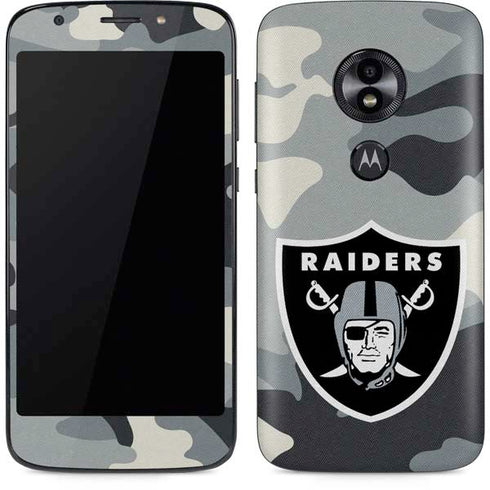 NFL Las Vegas Raiders Camo Moto E5 Play Skin