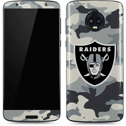 NFL Las Vegas Raiders Camo Moto G6 Skin