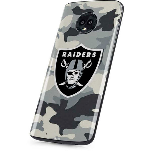 NFL Las Vegas Raiders Camo Moto G6 Skin