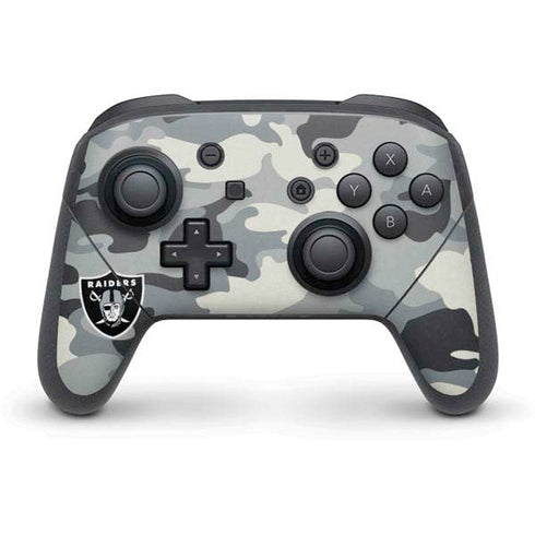 NFL Las Vegas Raiders Camo Nintendo Switch Pro Controller Skin