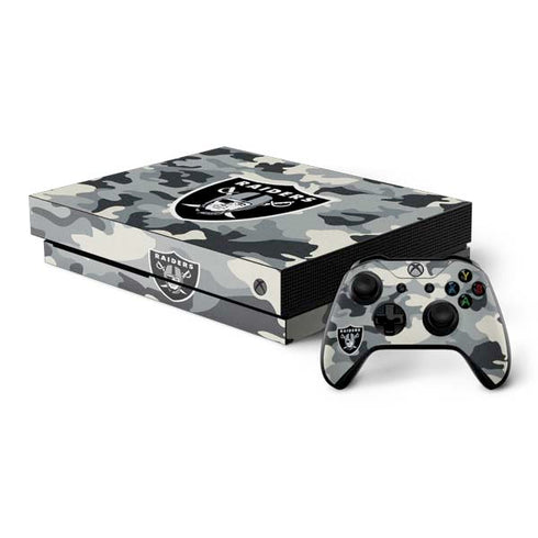 NFL Las Vegas Raiders Camo Xbox One X Bundle Skin