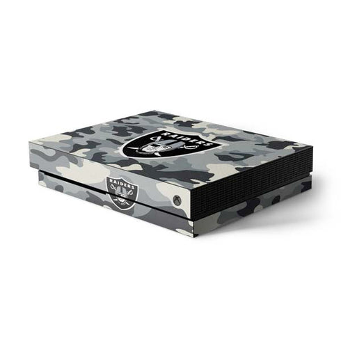 NFL Las Vegas Raiders Camo Xbox One X Console Skin