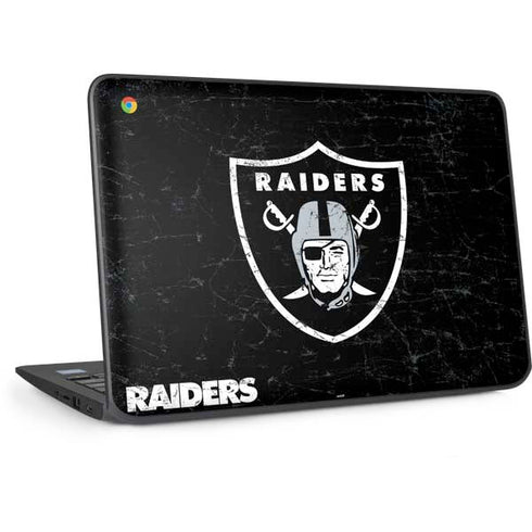 NFL Las Vegas Raiders Distressed HP Chromebook Skin