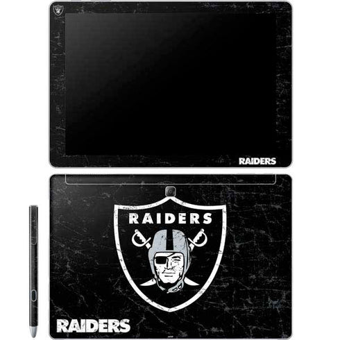 NFL Las Vegas Raiders Distressed Galaxy Book 12in Skin