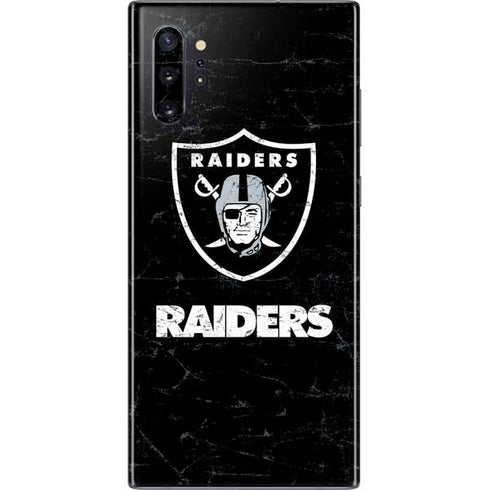 NFL Las Vegas Raiders Distressed Galaxy Note 10 Plus Skin