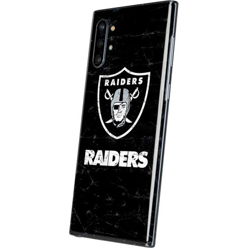 NFL Las Vegas Raiders Distressed Galaxy Note 10 Plus Skin