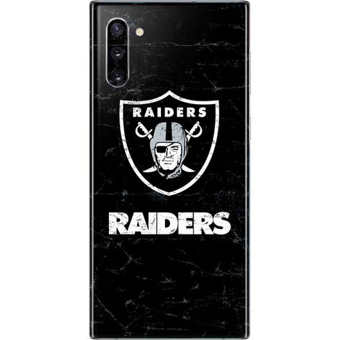 NFL Las Vegas Raiders Distressed Galaxy Note 10 Skin