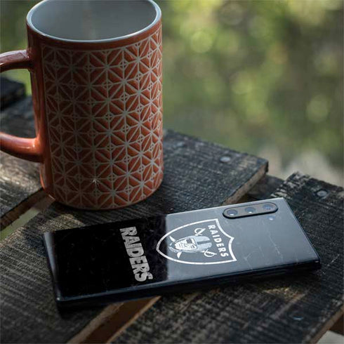 NFL Las Vegas Raiders Distressed Galaxy Note 10 Skin