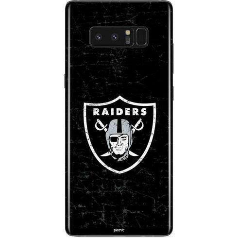NFL Las Vegas Raiders Distressed Galaxy Note 8 Skin