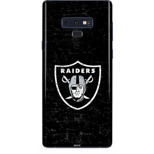NFL Las Vegas Raiders Distressed Galaxy Note 9 Skin