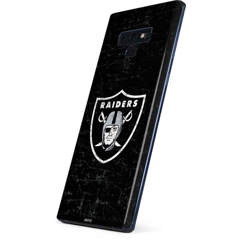 NFL Las Vegas Raiders Distressed Galaxy Note 9 Skin