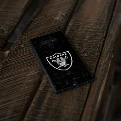NFL Las Vegas Raiders Distressed Galaxy Note 9 Skin